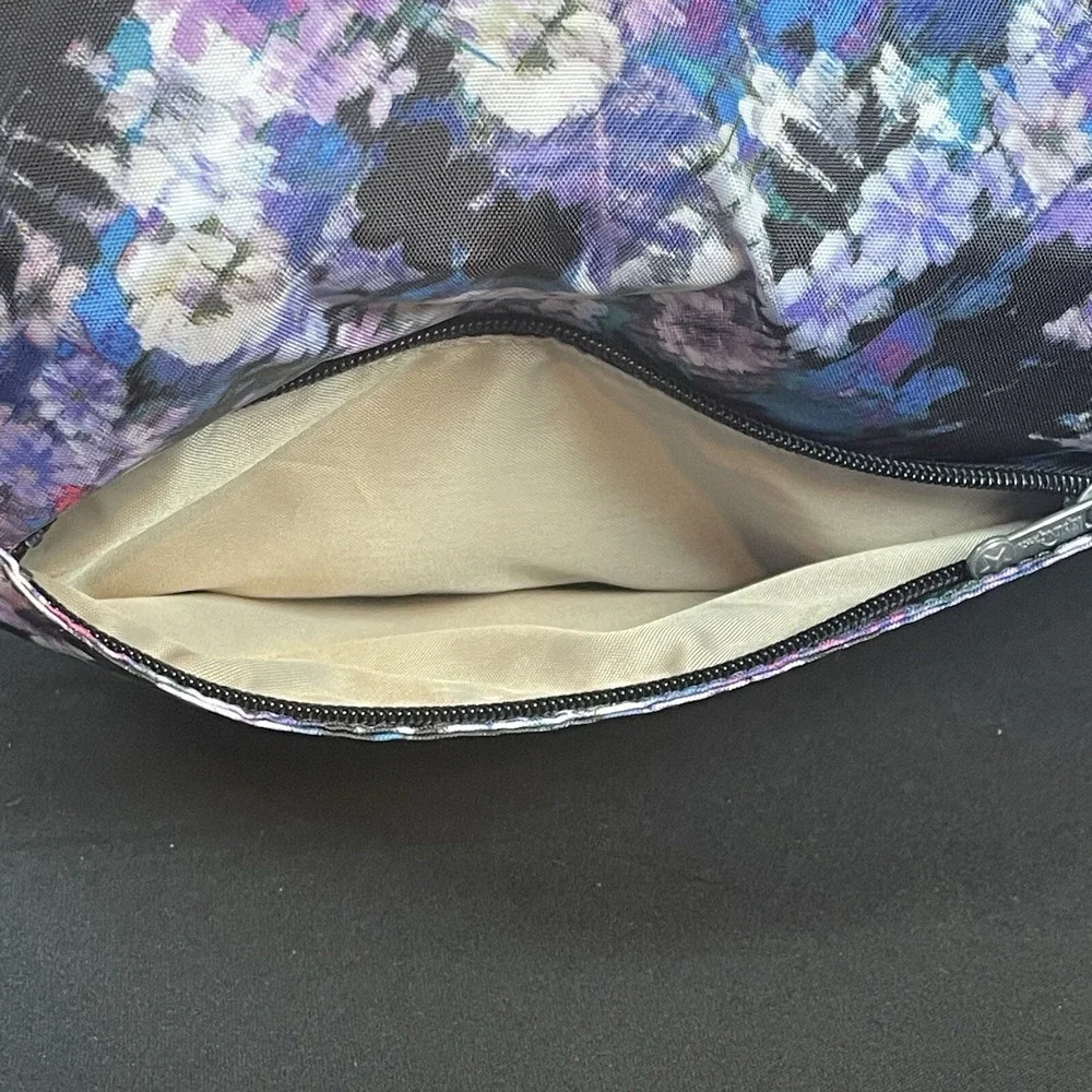 Kipling Women's Blue Purple‎ Floral Crossbody Shoulder Bag Purse Lightweight